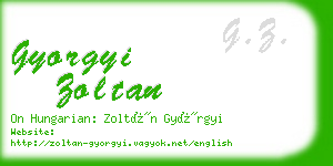 gyorgyi zoltan business card